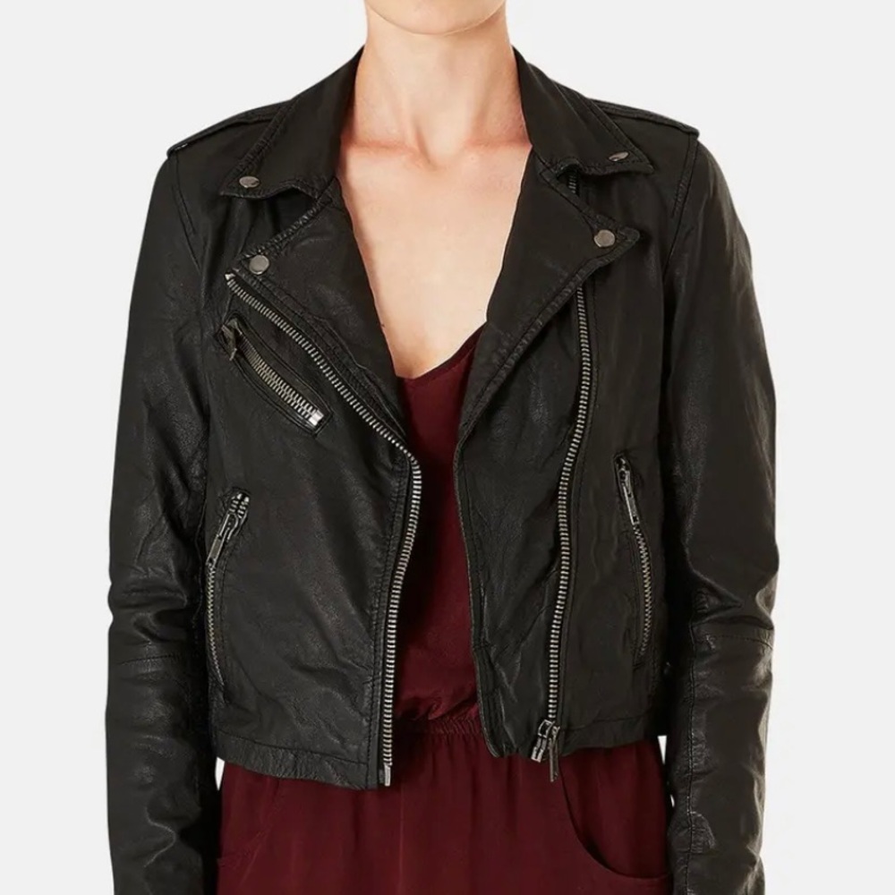 TOPSHOP LEATHER MOTORCYCLE JACKET